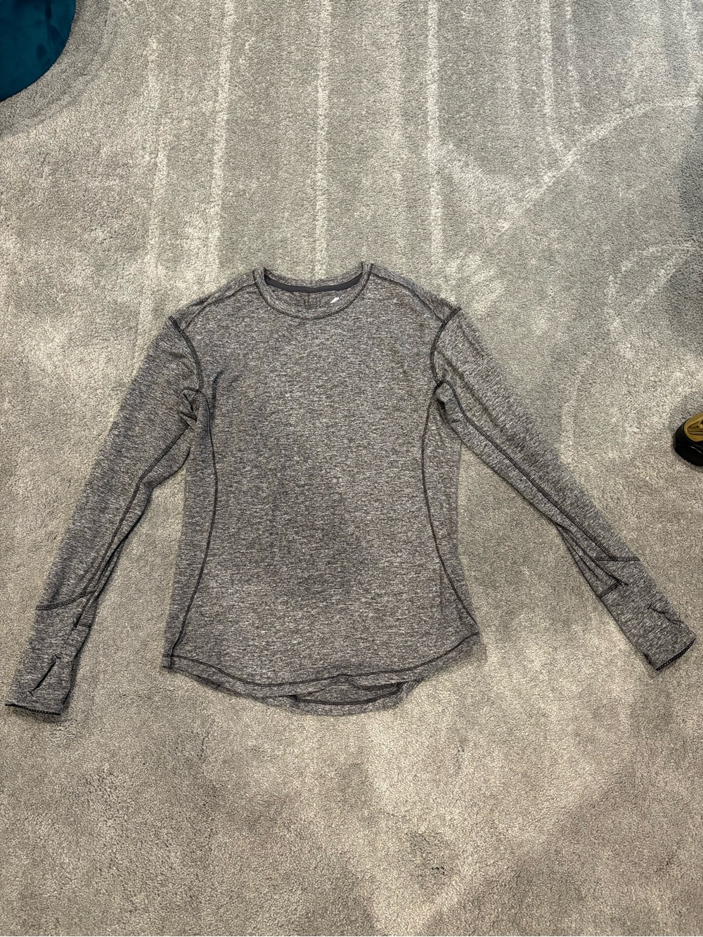 Avia Women's Long-Sleeve Heathered Gray Performance Shirt